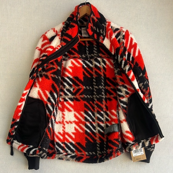 The North Face NWT Cabin Fleece Full Zip Jacket Fiery Red Womens Size XS Cozy - Picture 15 of 16